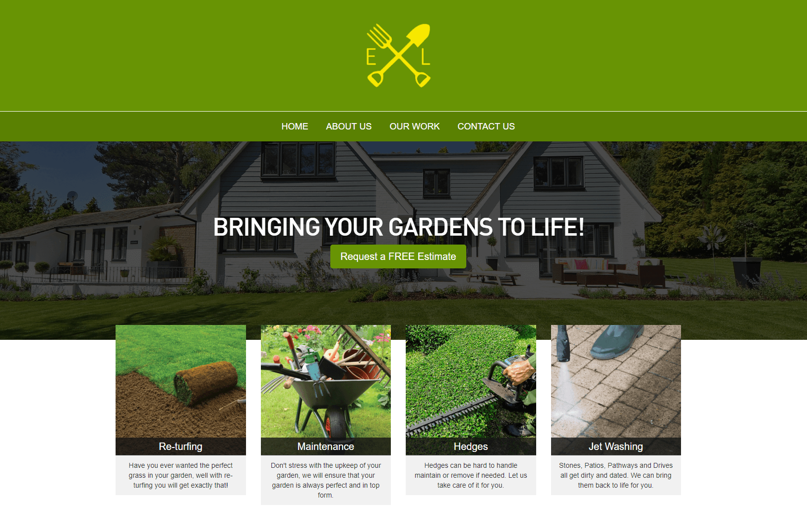 Website Design and Build For EastonLandscapes